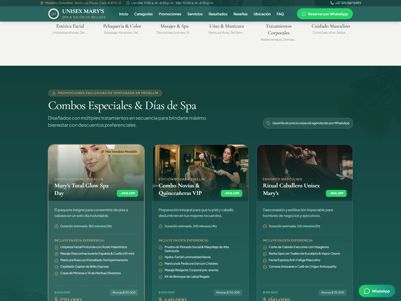 Promociones y experiencias especiales presentadas por Unisex Mary’s