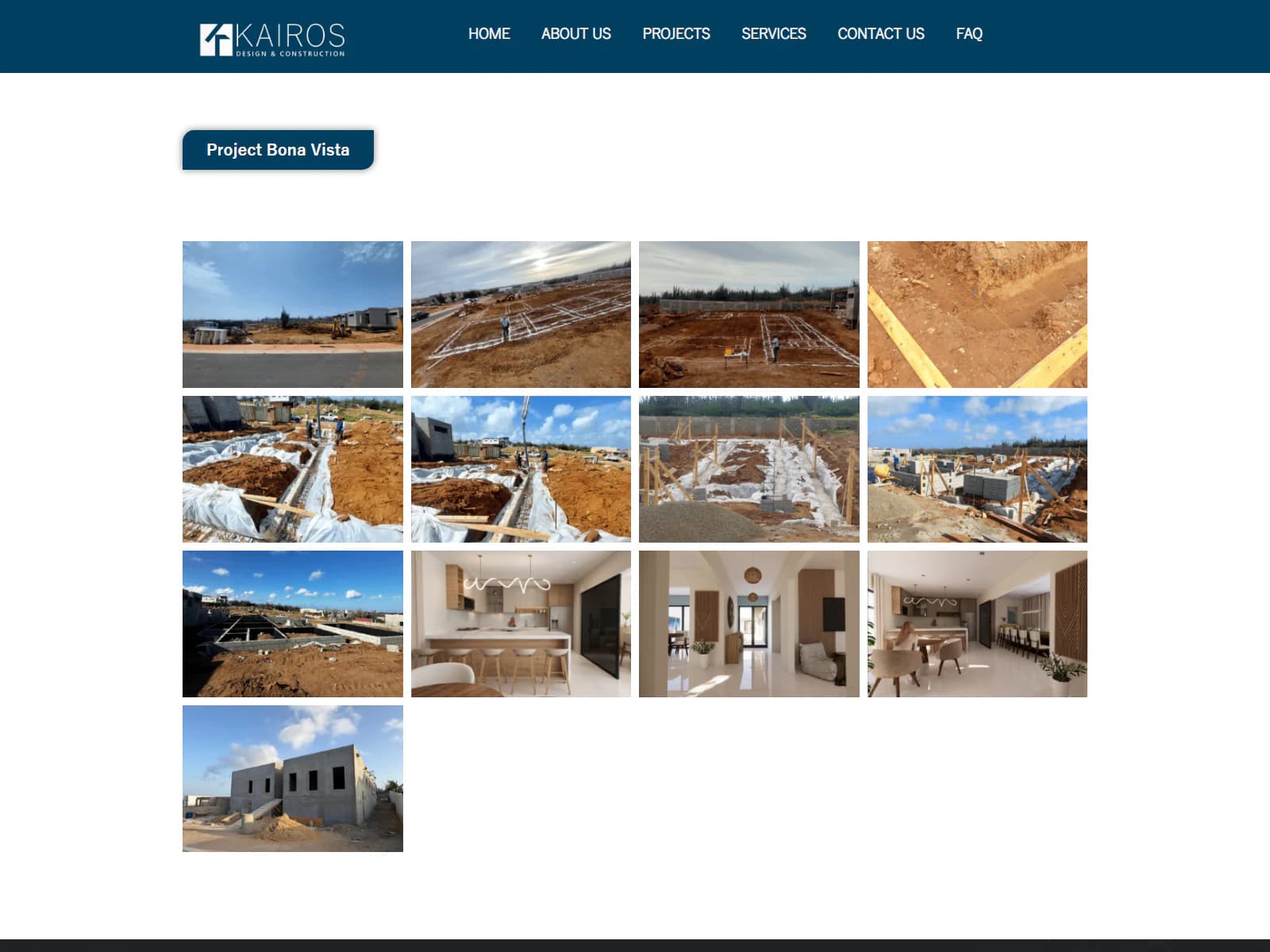 Página de proyecto Bona Vista en el sitio web de Kairos Design & Construction